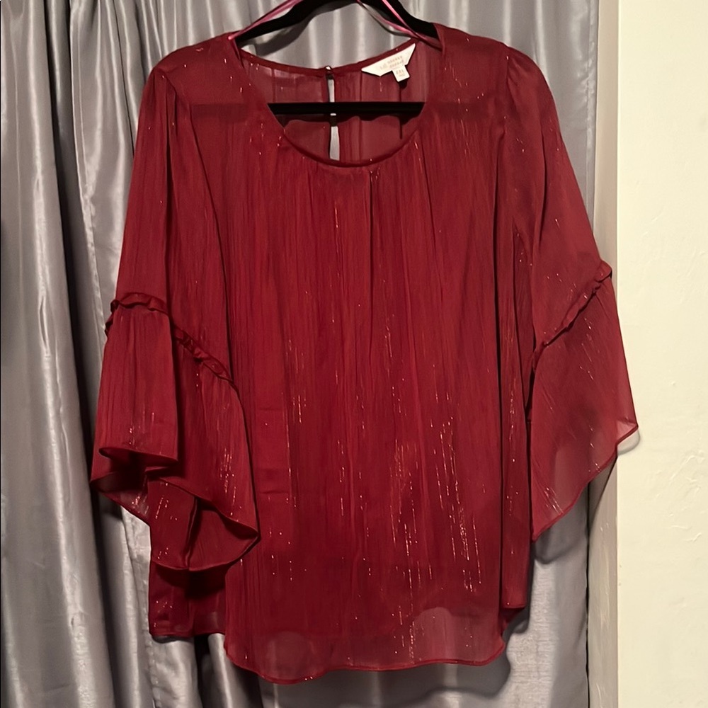 Women’s Elegant Burgundy Top